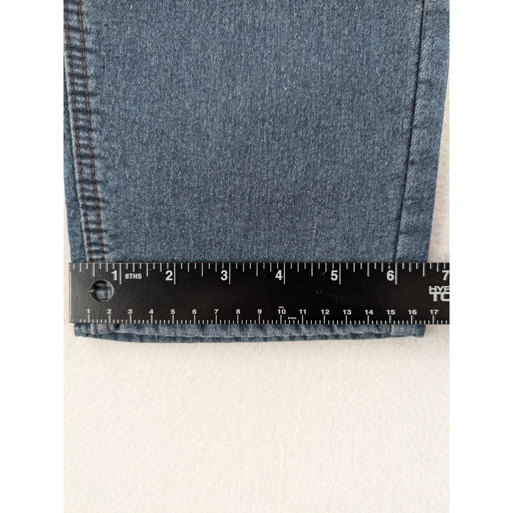 Vintage Genes Black Mens 34x30 Slim Tapered Stretch Jeans Blue Denim